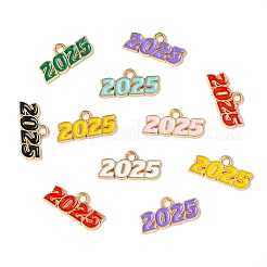 80Pcs 8 Colors Alloy Enamel Pendants&nbsp;ENAM-CJ0006-86