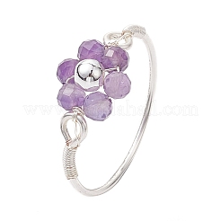 Flower Natural Gemstone Ring&nbsp;RJEW-JR00711-02