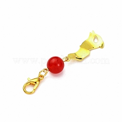 6Pcs Brass Puppy Pendant Decorations&nbsp;HJEW-JM04364