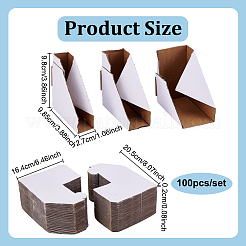 100Pcs Folding Safety Kraft Paper Photo Album Corner Protector&nbsp;FIND-WH0441-02