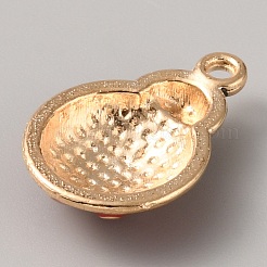 Alloy Enamel Pendant Rhinestone Setting&nbsp;ENAM-WH0050-08G-01