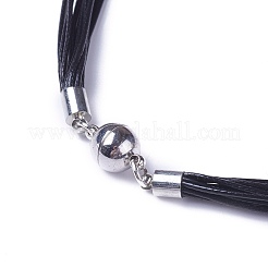 Waxed Cord Lariat Necklaces&nbsp;NJEW-L169-01B