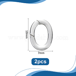 2Pcs Sterling Silver Spring Gate Rings&nbsp;STER-PH0002-27