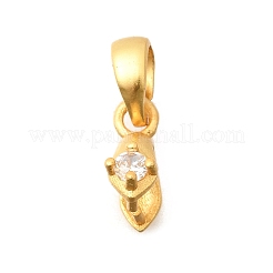 Brass Micro Pave Cubic Zirconia Ice Pick Pinch Bails&nbsp;KK-G600-24G