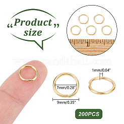 200Pcs 304 Stainless Steel Open Jump Rings&nbsp;STAS-UN0055-25