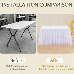 Polyester Table Skirt&nbsp;AJEW-WH20019-110B