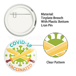 Tinplate Brooch&nbsp;JEWB-WH0012-003