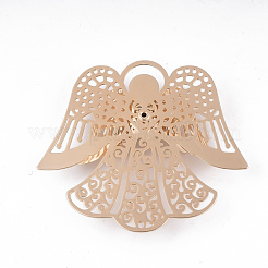 Brass Filigree Joiners Links&nbsp;KK-S353-004LG