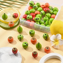 50Pcs 5 Styles Wood Beads&nbsp;WOOD-FS0001-45