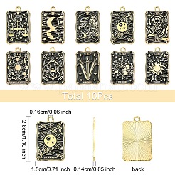 10Pcs 10 Styles Alloy Enamel Pendants&nbsp;ENAM-YW0005-50