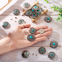 18 Sets 9 Styles Alloy Decorative Rivets&nbsp;BUTT-TA0001-20