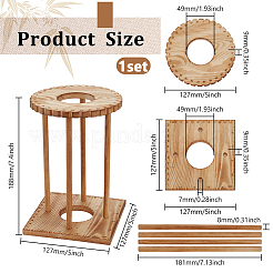 Pine Wood Crochet Basket Display Stand Base&nbsp;DIY-WH0656-88C