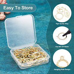 24Pcs 6 Styles Alloy Open Back Bezel Pendants&nbsp;FIND-TA0010-74