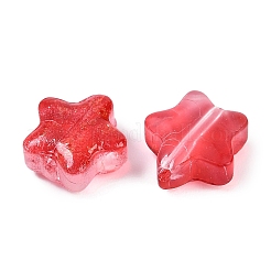 Transparent Spray Painted Frosted Glass Beads&nbsp;GLAA-NH0003-01I