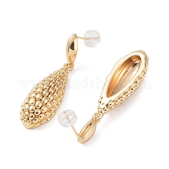 Brass Teardrop Dangle Stud Earrings&nbsp;EJEW-A025-02G