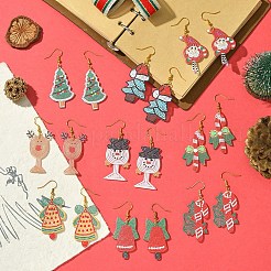 4Pcs Christmas Brass Dangle Earrings for Women&nbsp;EJEW-FS00055