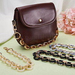 4Pcs 4 Style Acrylic Curb Chain Bag Strap&nbsp;FIND-GN0001-13