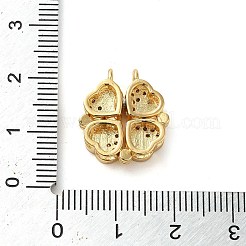 Brass Micro Pave Clear Cubic Zirconia with Acrylic Pendants&nbsp;KK-G483-04G