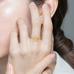 4Pcs 2 Colors Stainless Steel Finger Rings&nbsp;RJEW-GO0001-06