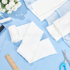95% Cotton & 5% Spandex Fiber Ribbing Fabric for Cuffs&nbsp;LS-OCOR-WH0082-148B