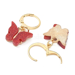 16Pcs 8 Colors Alloy Enamel Butterfly Charm Locking Stitch Markers&nbsp;HJEW-SC0001-30