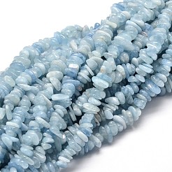 Natural Aquamarine Chip Beads Strands&nbsp;G-E271-96