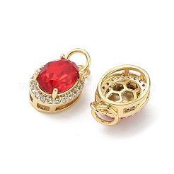 Brass Micro Pave Cubic Zirconia Pendants&nbsp;KK-C252-02D-G