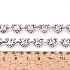 304 Stainless Steel Heart Link Chains&nbsp;CHS-Q009-03P-01