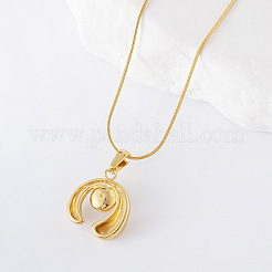 3Pcs Minimalist Stainless Steel Pave Imitation Pearl Circle Pendant Necklaces for Women&nbsp;PH8525