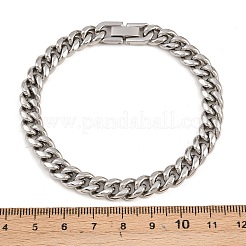304 Stainless Steel Cuban Link Chain Bracelets&nbsp;BJEW-G766-01P-02