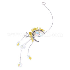 Moon & Star Alloy Hanging Ornaments&nbsp;HJEW-TADJ0022