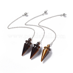 Mixed Gemstone Pointed Dowsing Pendulums&nbsp;AJEW-B020-01P