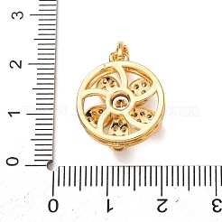 Brass Micro Pave Clear Cubic Zirconia Pendants&nbsp;CU-CBA959F-03D-G