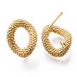 Brass Stud Earrings Findings&nbsp;KK-R116-012-NF