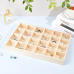24 Grids Wood Jewelry Display Trays for Earrings Rings Bracelets Necklaces&nbsp;AJEW-WH0673-70