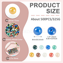 325G Electroplate Round Glass Beads Strands&nbsp;EGLA-TA0030-10