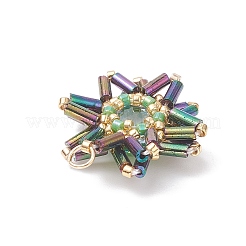 Seed Beads Beaded Charms&nbsp;PALLOY-MZ00120-04