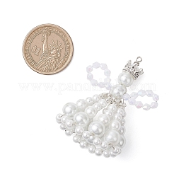 Pearlized Glass Pearl Beads Big Pendants&nbsp;PALLOY-MZ01193-02