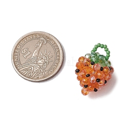 Glass Seed Beaded Pendants&nbsp;PALLOY-GD00003-04