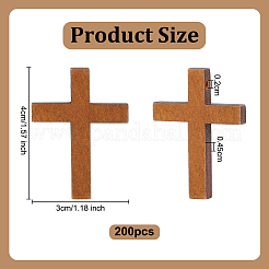 200Pcs Schima Wood Pendants&nbsp;WOOD-OC0004-15B