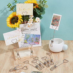 12Pcs 2 Styles Iron Heart Card Display Clip&nbsp;AJEW-OC0014-46