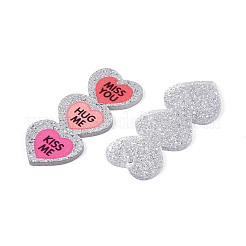 Valentine's Day Printed Opaque Acrylic Pendants&nbsp;FIND-D283-11K