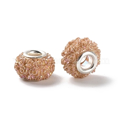AB Color Resin Rose Flower European Beads&nbsp;RESI-M001-05