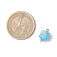 Dyed Natural Agate Cube Charms&nbsp;PALLOY-JF03964