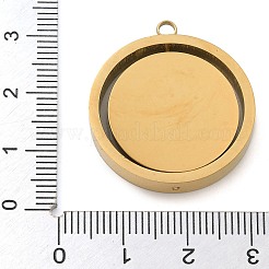 304 Stainless Steel Pendant Cabochon Settings&nbsp;LS-STAS-M084-04G