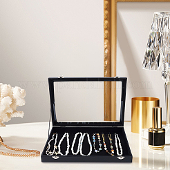 Wood Coverd with PU Leather Necklaces Display Cases&nbsp;AJEW-WH20054-340A