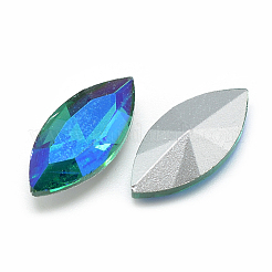 Pointed Back Glass Rhinestone Cabochons&nbsp;RGLA-T020-7x15mm-11