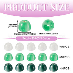 30Pcs 3 Colors Resin UV Reactive Beads&nbsp;RESI-TA0005-67B