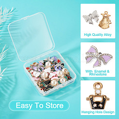 26Pcs 13 Styles Alloy Enamel with Crystal Rhinestone Pendants&nbsp;ENAM-TA0001-68