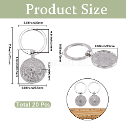 20Pcs Alloy Keychain Cabochon Settings&nbsp;FIND-SC0016-39